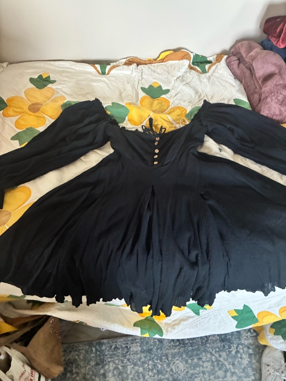 Free People Black Mini Dress